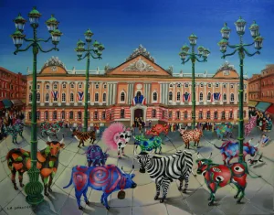 Le vaches du capitole - galerie (reproduction)