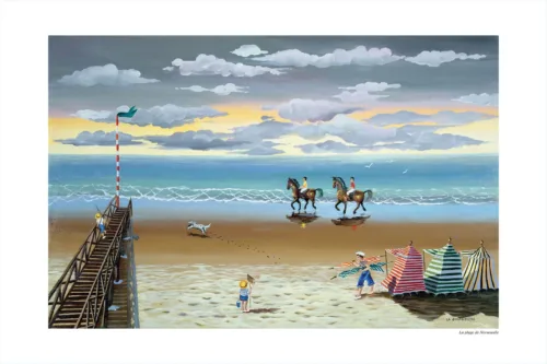 Reproduction la plage de Normandie de Mady