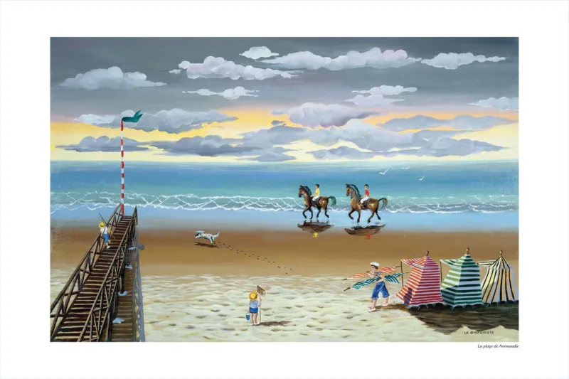 Reproduction la plage de Normandie de Mady