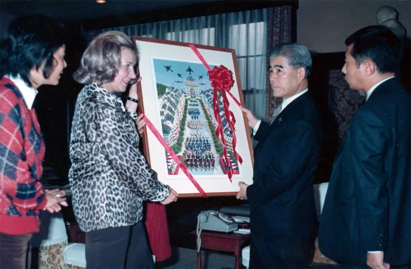 Voyage et exposition de peinture au Japon en 1974